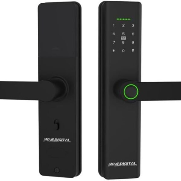 Fechadura Inteligente Wifi Slim Novadigital: biometria, senha, tag, APP e chave para sua segurança.