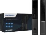 Fechadura Novadigital Elegance Wi-Fi: acesso por Face ID, biometria, palma, senha e app para mais segurança e praticidade.