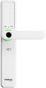 Fechadura Smart Intelbras IFR 7000 com Alexa, biometria, app IZY e maçaneta reversível para mais segurança e praticidade.