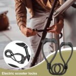 Fechadura antirroubo para scooter e bicicleta com cabo de aço e senha de 4 dígitos, alta segurança e fácil transporte - Imagem 2