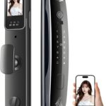 Fechadura digital biométrica com câmera, app e senha: segurança, controle remoto e acesso rápido para sua casa.