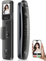 Fechadura digital biométrica com câmera, app e senha: segurança, controle remoto e acesso rápido para sua casa.