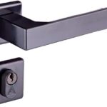 Fechadura entrada quadratta reta roseta S40 preto fosco Aliança: design moderno, elegante e sofisticado para sua porta.