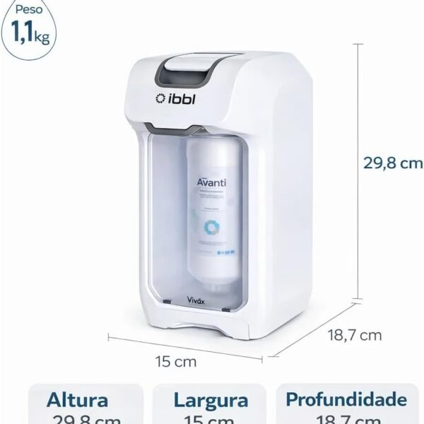 Filtro Purificador De Água Viváx Supercompacto - Ibbl (Branco)