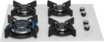 Fischer Cooktop 4 Bocas Infinity Branco com Tripla Chama e Mesa de Vidro Temperado