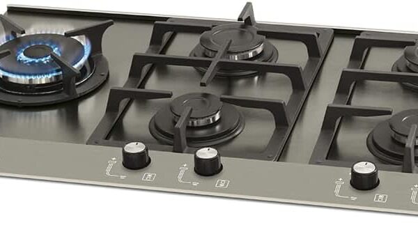 Fischer Cooktop 5 Bocas Platinium Mesa Prime Bivolt: alta potência, acendimento superautomático e queimadores italianos duráveis.