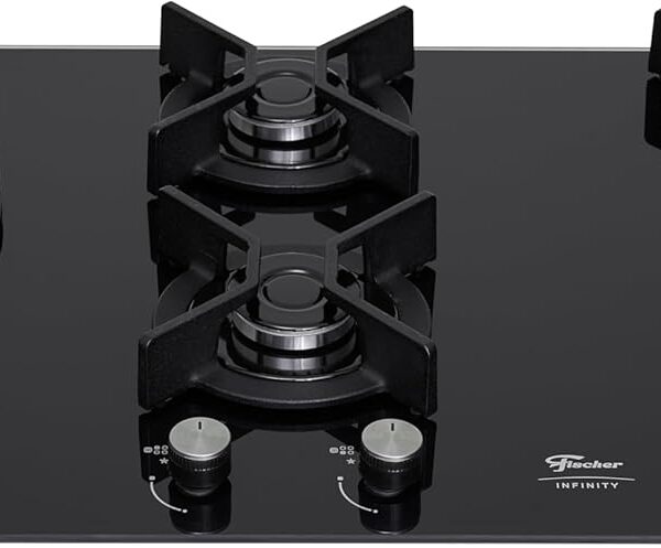 Fischer Cooktop Gás 5 Bocas Infinity Duo Blaze Black: alta eficiência, durabilidade e acendimento superautomático