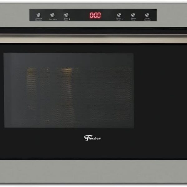 Fischer Forno Micro-ondas Embutir Infinity 25L com dourador inox 127V: praticidade e sofisticação para sua cozinha