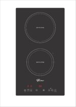 Fischer cooktop de indução 2 bocas com mesa vitrocerâmica touch 220V: praticidade e eficiência para sua cozinha