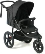 Flux Carrinho de Bebê Infanti Preto: conforto e proteção com 3 rodas, assento reclinável e capota UV50+ ampla.
