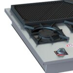 Fogão 2 Bocas de Embutir Itajobi Inox com chapa baixa pressão 20x20 e 2 queimadores, ideal para uso profissional. - Imagem 2