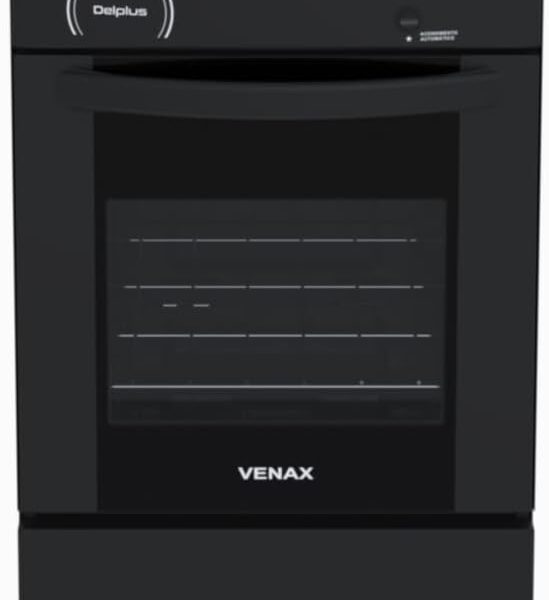 Fogão 4 Bocas Venax Delplus Vitreo BL Preto Fosco GLP: praticidade e estilo para sua cozinha.