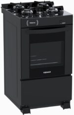 Fogão 4 Bocas Venax Delplus Vitreo BL Preto Fosco GLP: praticidade e estilo para sua cozinha. - Imagem 2