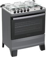 Fogão 5 Bocas Atlas Agile Up com mesa de inox, forno 82L e vidro duplo temperado para mais praticidade e desempenho.