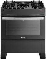 Fogão 5 Bocas Atlas Atenas com mesa de vidro, acendimento automático e mega chama para cozinhar mais rápido e com praticidade.