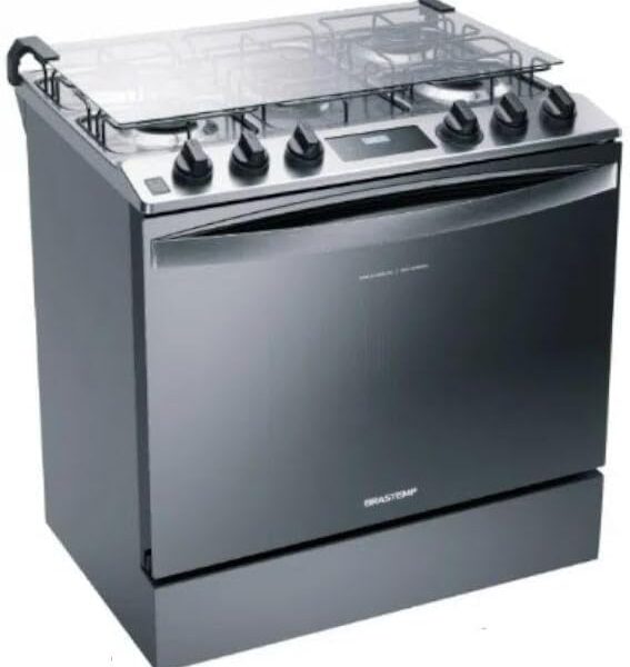 Fogão 5 Bocas de Embutir Brastemp Bys5pcr Cor Inox Bivolt