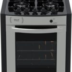 Fogao A Gas De Embutir Gaudi Prisma Vitreo Bl 4q Inox Gas Glp