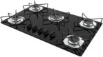 Fogão Cooktop Fogatti Ori 5 Bocas Preto Bivolt com acendimento automático e fácil limpeza, ideal para sua cozinha. - Imagem 2