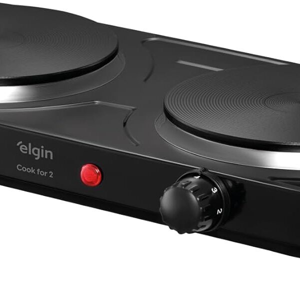 Fogão Elétrico Portátil Cooktop 2 Bocas Elgin - 110V