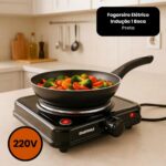 Fogão Elétrico de Indução 1 Boca 220V: portátil, eficiente e ideal para cozinhar com precisão em qualquer cozinha. - Imagem 2