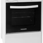 Fogão Suggar Neo Glass branco 4 bocas com mesa de vidro, forno 56L e acendimento automático