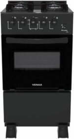 Fogão Venax Picasso Line 4 Bocas Mesa De Vidro Preto Bivolt