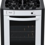 Fogão a Gás de Embutir Gaudi Prisma Vitreo Branco GLP com 4 bocas para cozinhar com praticidade e estilo.