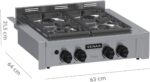 Fogão de Mesa Venax Temis Inox 4 Bocas GLP: praticidade e estilo para sua cozinha