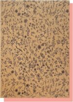Folhas Seda Kraft Floral Premium 25x35cm: toque sofisticado e proteção elegante para presentes e embalagens criativas Eco Box Preto
