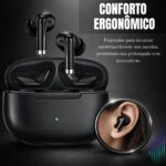 Fone Bluetooth 5.4 TWS com cancelamento de ruído, IPX4 e microfone: ideal para treino, corrida e trabalho. - Imagem 2