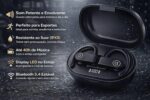 Fone Bluetooth 5.4 esportivo com IPX5, 45h de bateria e som estéreo para treinos intensos - Imagem 2