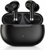 Fone Bluetooth 5.4 TWS com cancelamento de ruído, IPX4 e microfone: ideal para treino, corrida e trabalho.