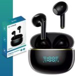 Fone Bluetooth 5.4 com cancelamento de ruído, 16h de bateria e controle touch para áudio nítido em qualquer celular.
