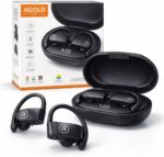 Fone Bluetooth 5.4 esportivo com IPX5, 45h de bateria e som estéreo para treinos intensos