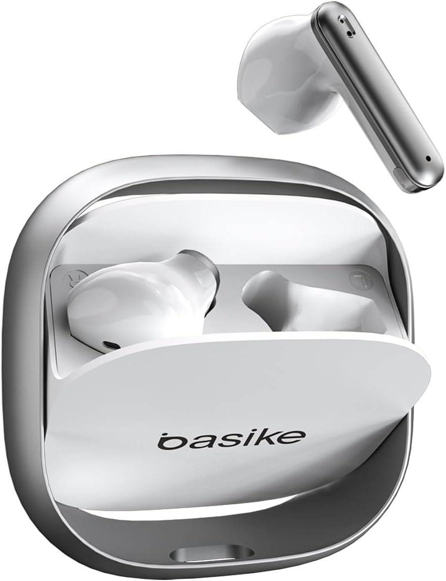 Fone Bluetooth TWS Basike G20-H Branco: som estéreo, toque sensível, Fone Bluetooth TWS Basike G20-H Branco: som estéreo, toque sensível, Bluetooth 5.4 e até 6h de música.