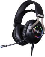 Fone Headset Gamer HP H360 P2 Stereo e USB com RGB, som potente e conforto para jogar e ouvir música.
