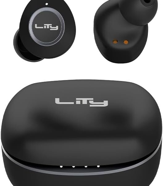 Fone TWS Bluetooth Lity T14P Preto com 34h de bateria para som sem fio e uso prolongado.