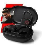 Fone de Ouvido Bluetooth 5.4, Com Microfone Embutido, 45h de Bateria, Design Esportivo Ergonômico Ideal Para Esportes Corridas Atividades Físicas, IPX5 à Prova D'Água, Videogame IPhone Android Premium
