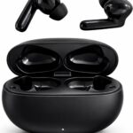 Fone de Ouvido Bluetooth 5.4 Sem Fio TWS Preto com Microfone, Estojo Carregador, Encaixe Confortável para Música, Chamadas e Academia, Compatível com Android e iPhone