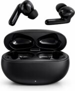 Fone de Ouvido Bluetooth 5.4 Sem Fio TWS Preto com Microfone, Estojo Carregador, Encaixe Confortável para Música, Chamadas e Academia, Compatível com Android e iPhone