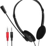 Fone de Ouvido Headset com Microfone Multimídia P2: conforto, áudio nítido e controle de volume para chamadas e jogos.