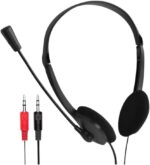 Fone de Ouvido Headset com Microfone Multimídia P2: conforto, áudio nítido e controle de volume para chamadas e jogos.