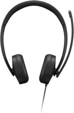 Fone de Ouvido Lenovo Headset Estéreo USB-A: áudio claro, redução de ruído e conforto para chamadas e entretenimento.