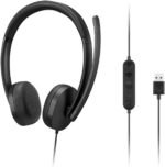 Fone de Ouvido Lenovo Headset Estéreo USB-A: áudio claro, redução de ruído e conforto para chamadas e entretenimento. - Imagem 2