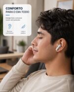 Fone de Ouvido Sem Fio Bluetooth 5.4 com cancelamento de ruído, bateria de até 16h e microfone para chamadas. - Imagem 2