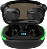 Fone de Ouvido Sem Fio TWS com LED Digital, IPX4, modo gamer, 8h de bateria e microfone duplo para chamadas nítidas e uso diário.