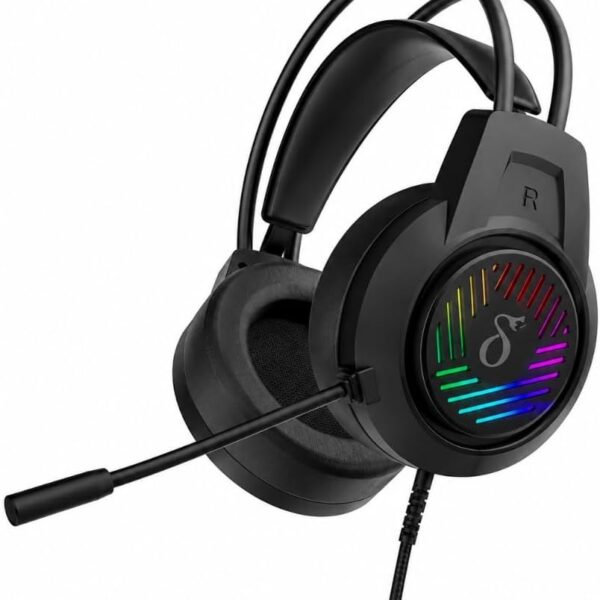 Fone de Ouvido para Computador, Headset Gamer Pro, Iluminação RGB, Microfone Flexível, Entrada P2, LED, Confortável, Premium