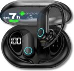 Fones Bluetooth Esportivos IPX7 com 80h de bateria e gancho antiqueda para treino intenso