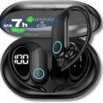 Fones Bluetooth Esportivos IPX7 com 80h de bateria e gancho antiqueda para treino intenso