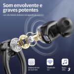 Fones Bluetooth Esportivos IPX7 com 80h de bateria e gancho antiqueda para treino intenso - Imagem 2